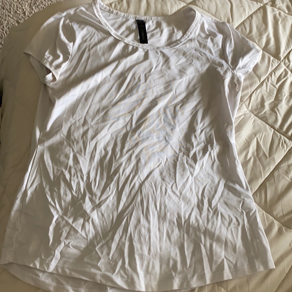 White workout tee